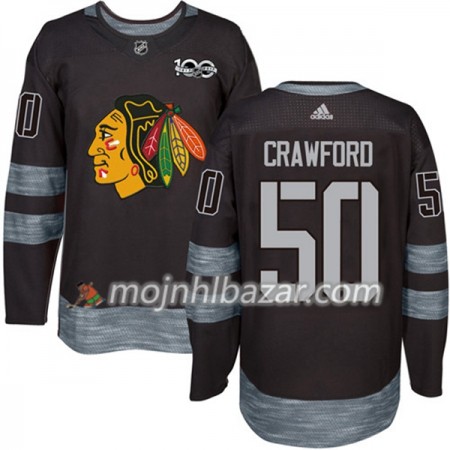 Dresovi Chicago Blackhawks Corey Crawford 50 1917-2017 100th Anniversary Adidas Crna Authentic - Muške Dresovi Chicago Blackhawks Corey Crawford 50 1917-2017 100th Anniversary Adidas Crna Authentic - Muške